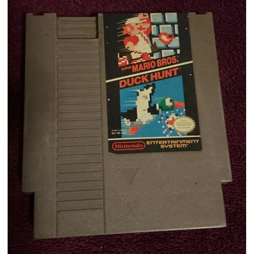 1985 Super Mario Bros. AND Duck Hunt Original Nintendo NES-MH-USA Game Cartridge